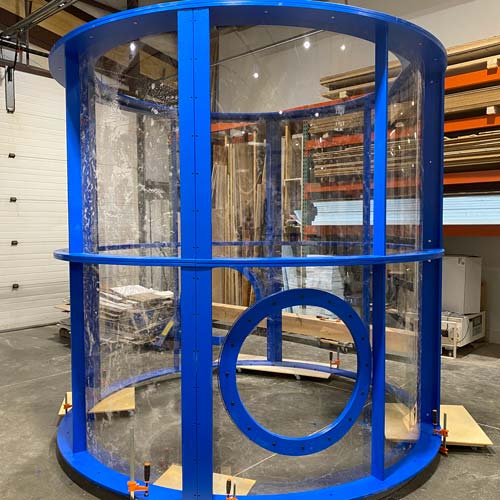 We partnered with Omaha Children's Museum to fabricate a Whirlwind Room from HDPE and clear polycarbonate.