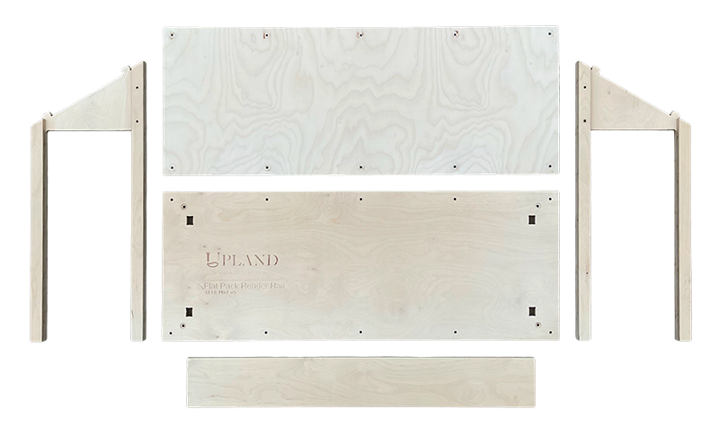 Flat pack reader rail parts