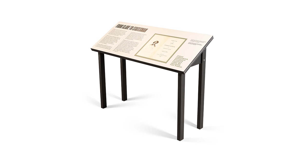 Outdoor Reader Rails Flat Pack Reader Rail - Upland Exhibits