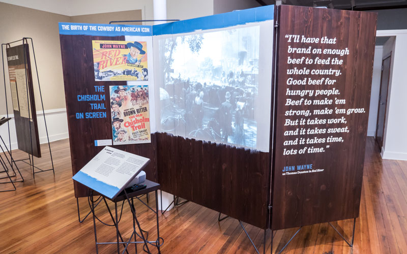Chisholm Trail Exhibit video projector interactive