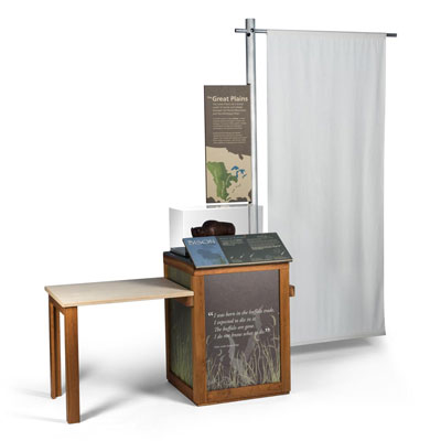Upland Bison traveling exhibit crate