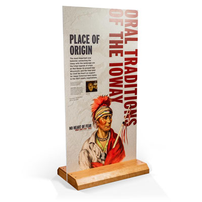 Upland hardwood sign base with graphic panel