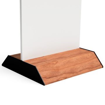Steel end cap and cherry slope of the MkII sign base