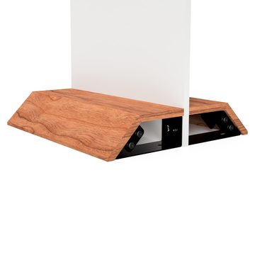 MkII sign base with its end cap off, showing the black steel brackets inside