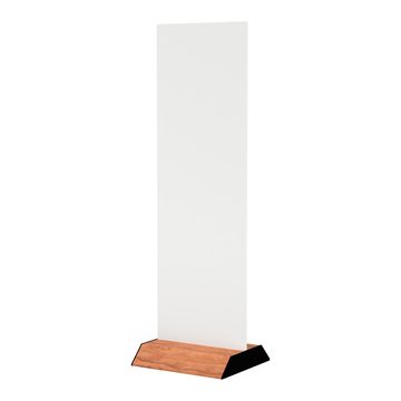 Upland® Hardwood Sign Base MkII in cherry with a graphic panel