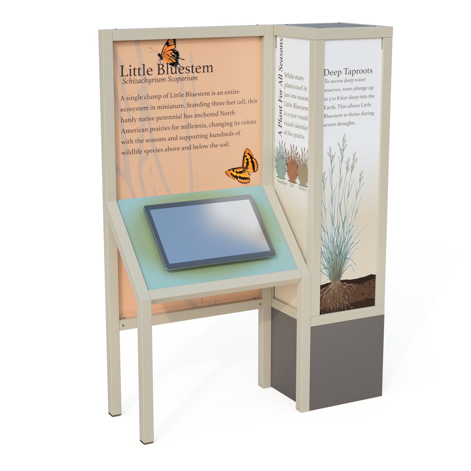 Upland Strata K2 freestanding interpretive kiosk