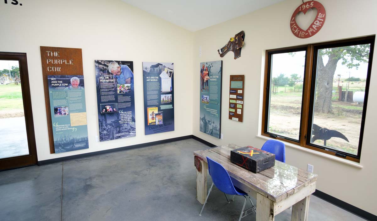 Children's activity table within the exhibit