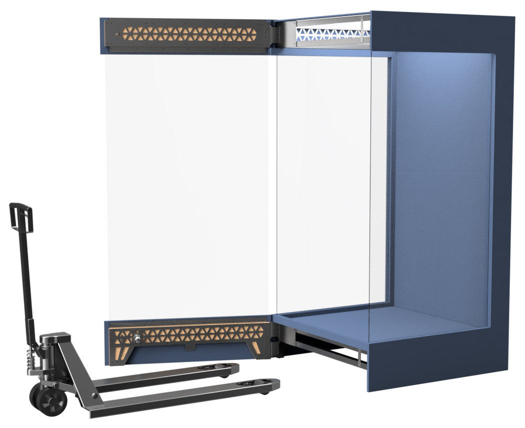 Moving Lincoln Showcase with pallet jack