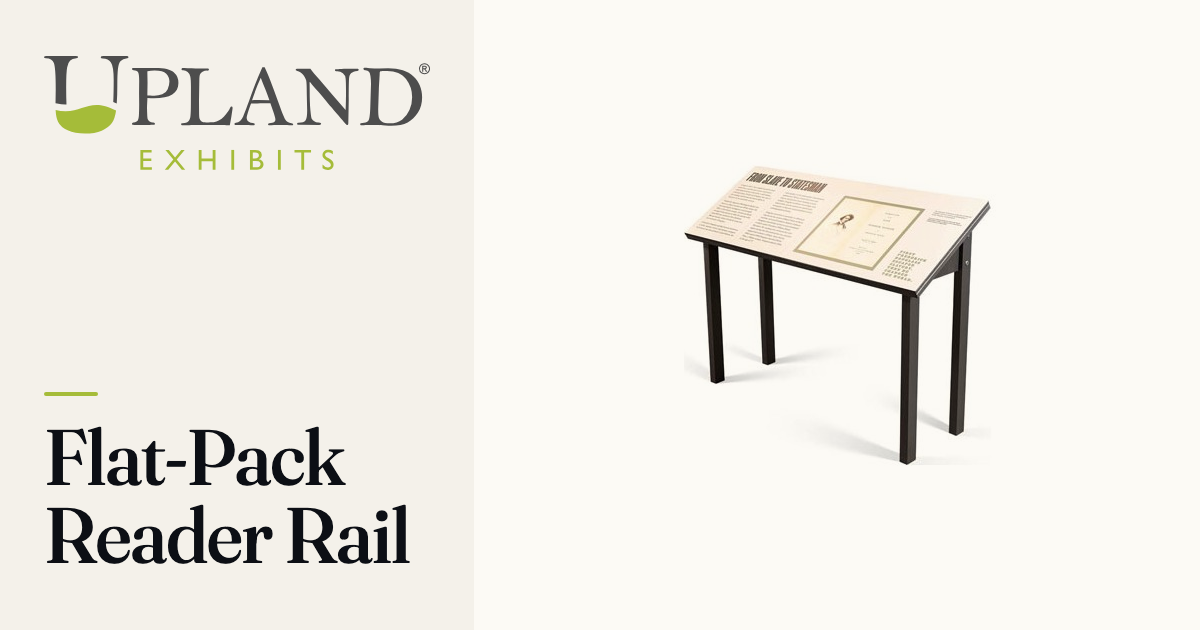 Outdoor Reader Rails Flat Pack Reader Rail - Upland Exhibits
