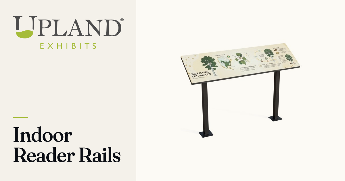 Outdoor Reader Rails Waymaker Indoor Reader Rail - Upland Exhibits