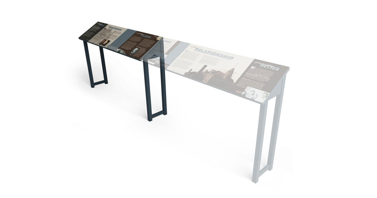 Outdoor Reader Rails Upland Modular Reader Rails - Upland Exhibits